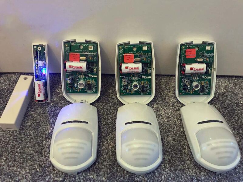 Setting up alarm motion sensors
