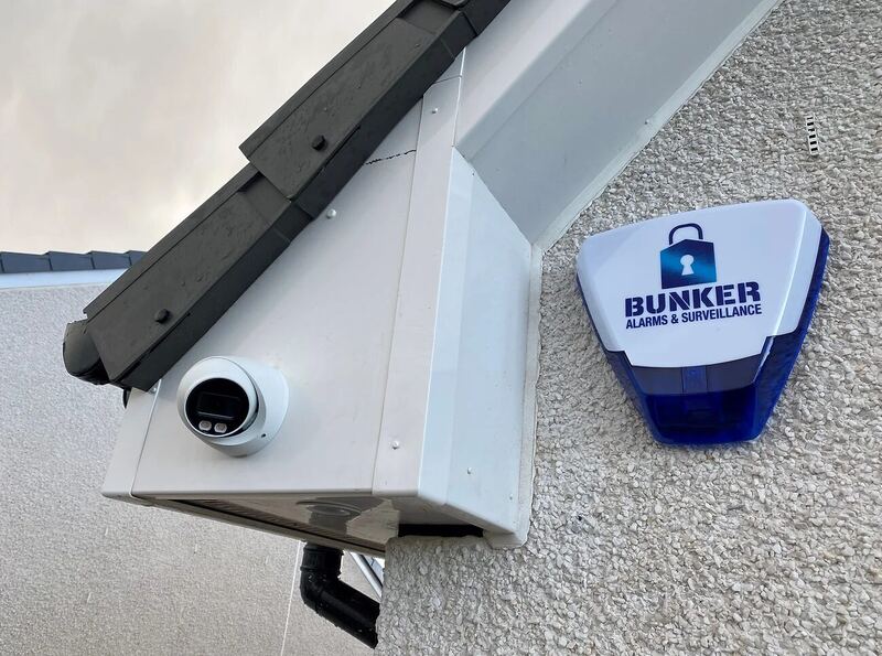 Bunker alarm siren on a house